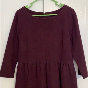 A-line burgundy dress